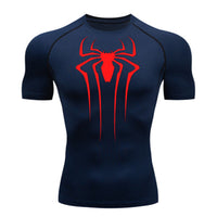 Camiseta De Compressão Homem aranha De Manga Curta e Manga Longa