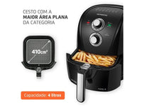 Fritadeira Elétrica Sem Óleo/Air Fryer Mondial Family AFN40FB Preta com Timer 4L - 220V