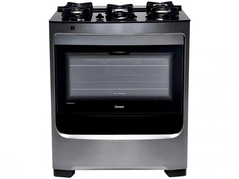 Fogão de 5 Bocas Consul com Vidro Inox CFS5VAR - Bivolt