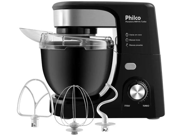Batedeira Planetária Philco Preta 775W 12 Velocidades 4 Litros Turbo PBP775P - 220V