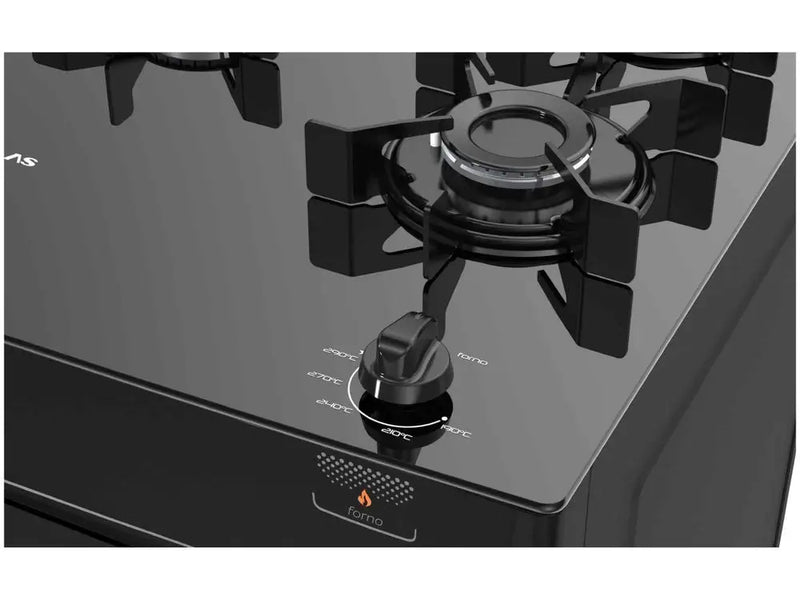 Fogão Atlas 5 Bocas Mônaco Top Glass Acendimento Automático 86,5L