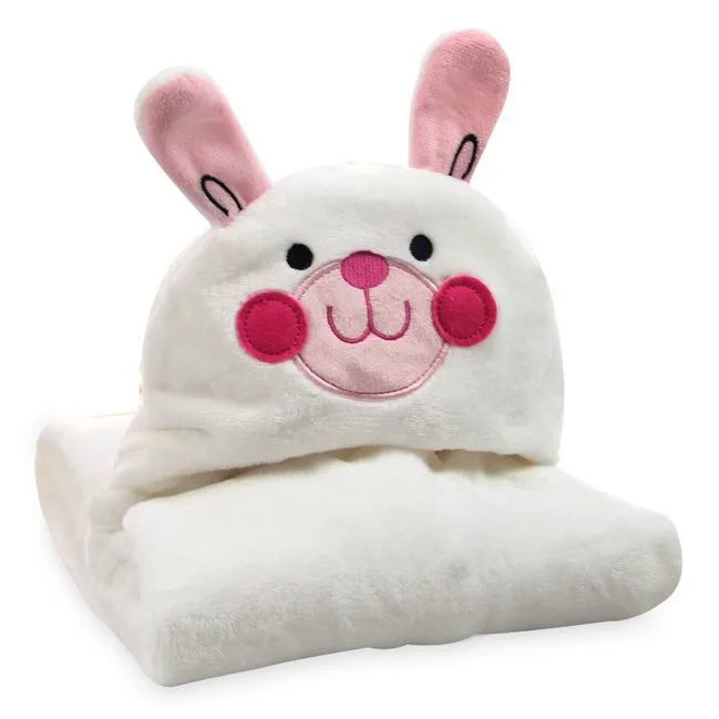 Toalha de Banho Infantil Felpuda com Capuz de Animais