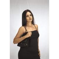 Vestido Longo Fendas Trançadas Elegante