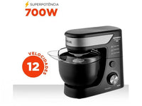 Batedeira Planetário Mondial Preto e Inox 700W - 110V