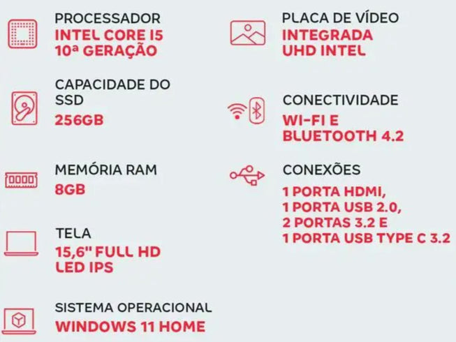 Notebook Acer Aspire 5 Intel Core i5 8GB 256GB SSD