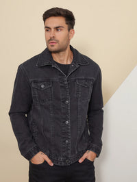 Jaqueta Jeans Preta Masculina Premium