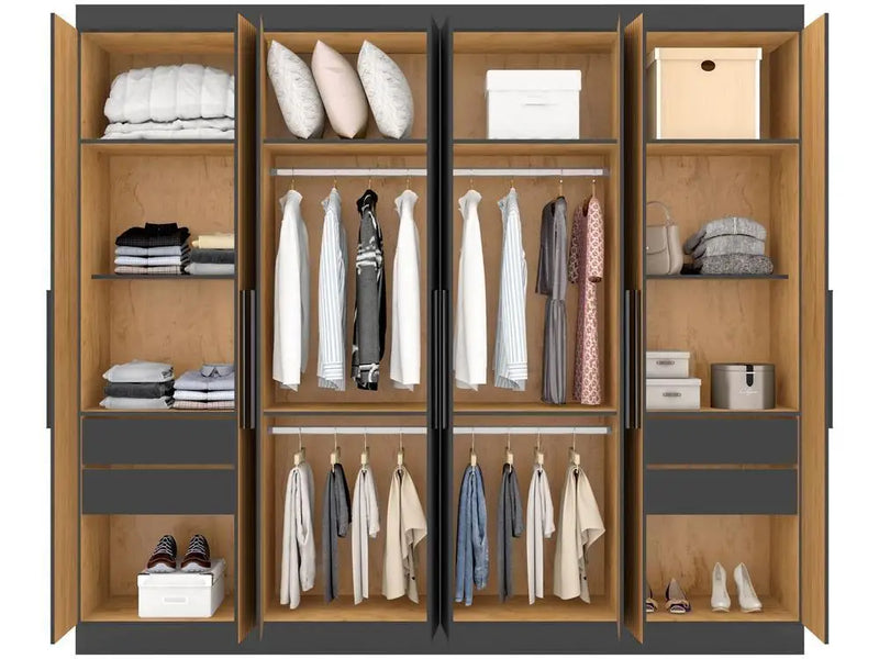 Guarda-roupa Casal 8 Portas 4 Gavetas Porto da Arabac