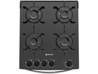 Fogão 4 Bocas Preto com Mesa de Vidro Atlas Mônaco Top Glass - Bivolt