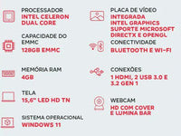 Notebook Positivo Vision C15 Intel Celeron 4GB