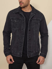 Jaqueta Jeans Preta Masculina Premium