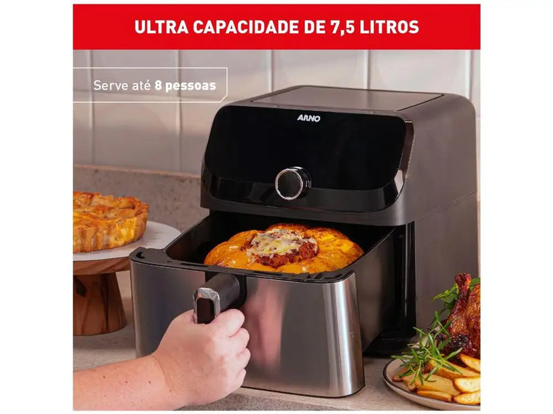 Fritadeira Elétrica sem Óleo/Air Fryer Arno Expert Maxxi AFD7 com Timer Inox 7,5L - 110V