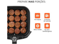 Fritadeira Elétrica Sem Óleo/Air Fryer Mondial Family AFN40FB Preta com Timer 4L - 220V