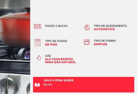 Fogão de 5 Bocas Consul com Vidro Inox CFS5VAR - Bivolt