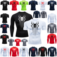 Camiseta De Compressão Homem aranha De Manga Curta e Manga Longa
