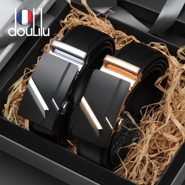 Cinto Francês de Couro Duplo Doulilu Masculino