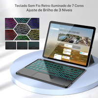 Teclado Bluetooth com Touchpad