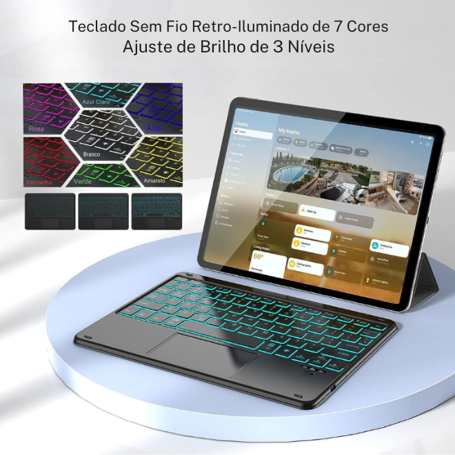 Teclado Bluetooth com Touchpad