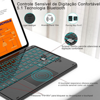 Teclado Bluetooth com Touchpad
