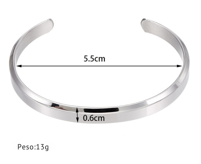 Bracelete Unissex em Aço Titânio