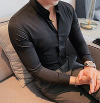 Camisa Social Masculina Listrada