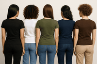 Kit 2 Camisetas Femininas Básicas Lisa 100% Algodão Premium