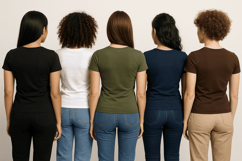 Kit 2 Camisetas Femininas Básicas Lisa 100% Algodão Premium