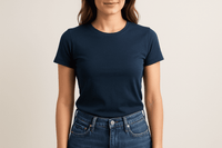 Kit 2 Camisetas Femininas Básicas Lisa 100% Algodão Premium