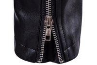 Jaqueta de Couro Masculina Estilo Motociclista