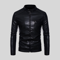 Jaqueta Masculina de Inverno em Couro Legítimo - Banger