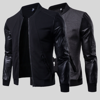 Jaqueta Masculina Estilo Britânico Com Gola Alta