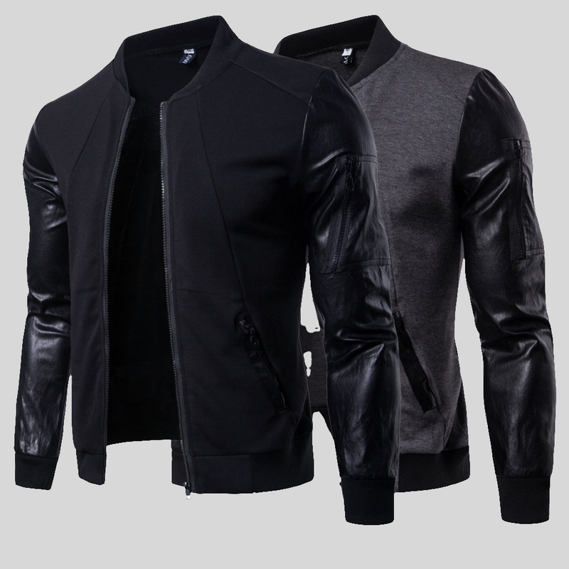 Jaqueta Masculina Estilo Britânico Com Gola Alta