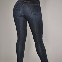 Calça Jeans Skinny com Botões Frontais