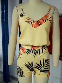 Conjunto Estampado de Verão com Alças Finas