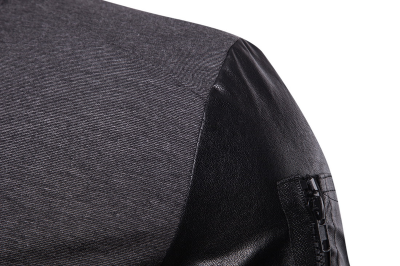 Jaqueta Masculina Estilo Britânico Com Gola Alta