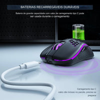 Mouse Gamer Sem Fio SGEYR 3 DPI