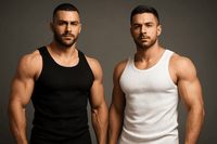 Kit com 2 Regatas Caneladas em Malha Ribana