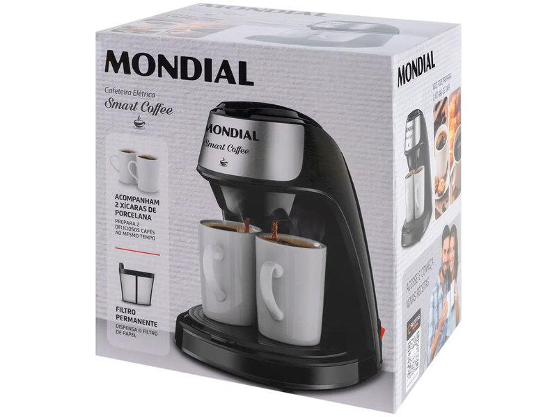 Cafeteira elétrica Smart Coffee Mondial C-42-2X-BI