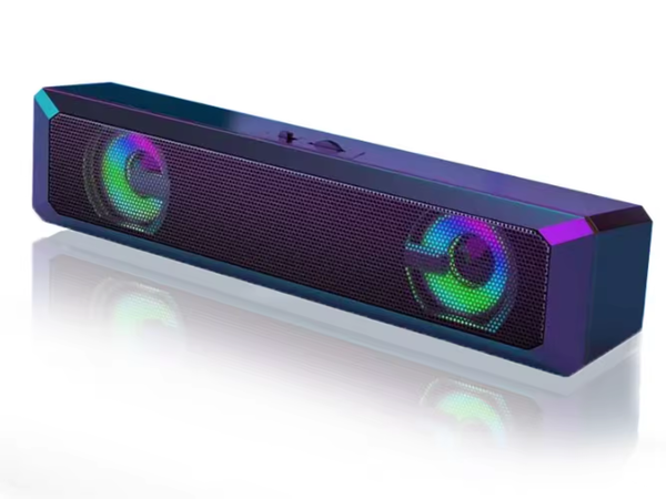 Caixa de Som Soundbar Gamer com LEDs RGB
