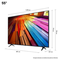 Smart TV LG 55" 4K AI ThinQ Wi-Fi Comando de Voz 55UT8000PSA