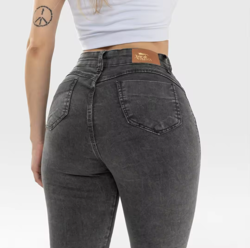 Calça Jeans Feminina Black Wash Cintura Alta