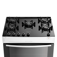 Fogão Atlas 5 Bocas Mônaco Top Glass Acendimento Automático 86,5L