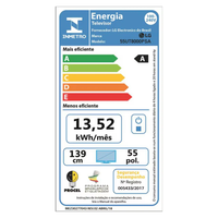 Smart TV LG 55" 4K AI ThinQ Wi-Fi Comando de Voz 55UT8000PSA