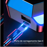 Fones de Ouvido Gamer M28 LED Profissional com Carregamento para Celular e Redução de Ruido
