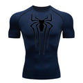 Camiseta De Compressão Homem aranha De Manga Curta e Manga Longa