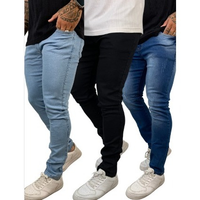 Kit com 3 Calças Jeans Masculina Skinny Qualidade Premium