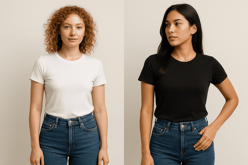 Kit 2 Camisetas Femininas Básicas Lisa 100% Algodão Premium