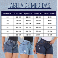Short Jeans Feminino de Cintura Alta com Barra Desfiada em Tecido Premium