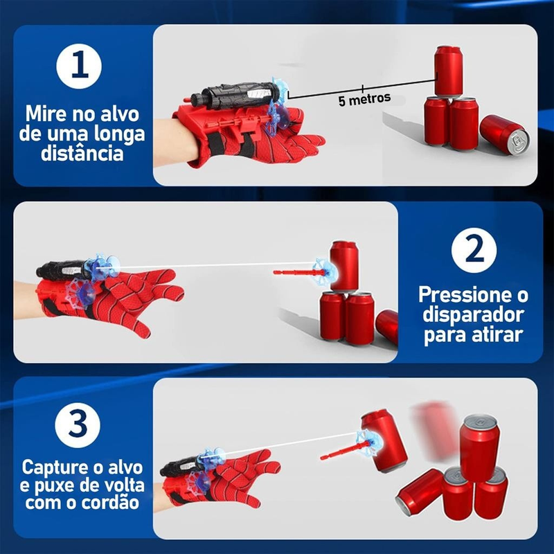 Kit com 2 Lançadores de Teia Homem Aranha