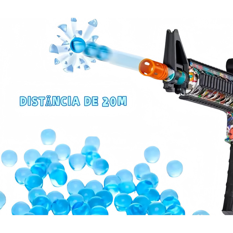Arma Elétrica Lança Bolinhas De Gel