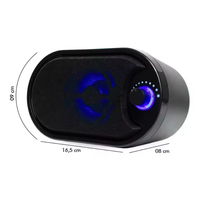 Caixa de Som Subwoofer 2.1 Portátil com LEDs